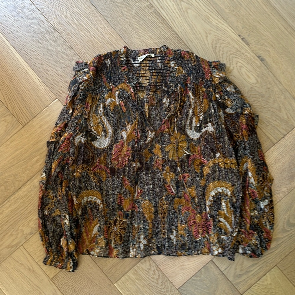 Ulla Johnson Lara Blouse in Amber - Picture 4 of 7